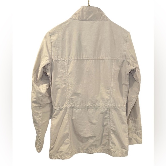 Columbia Lightweight Rain Resistant Jacket Coat with Floral Cuffs Size S Snap Up - Picture 2 of 8